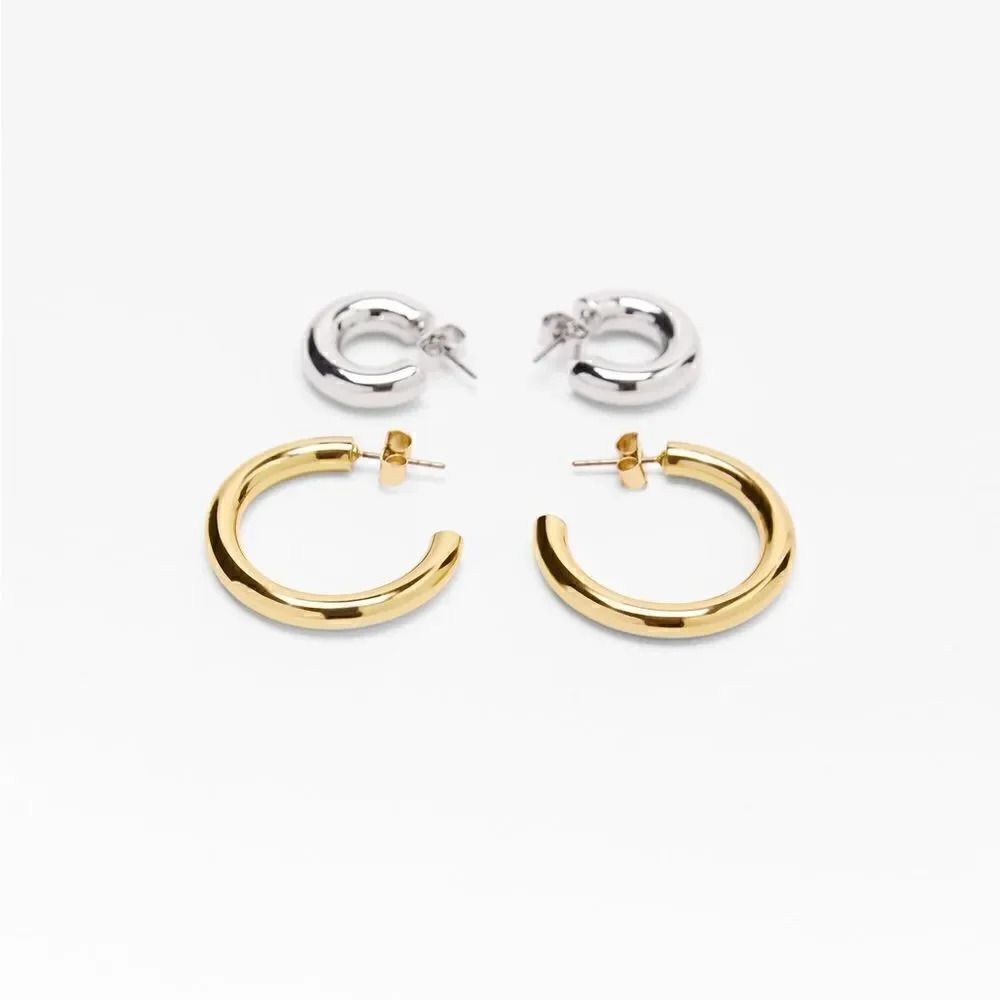 ZARA PACK OF HOOP EARRINGS - Picture 5 of 6
